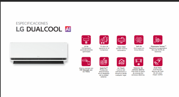 LG DUALCOOL AI 12000 BTU - Image 2